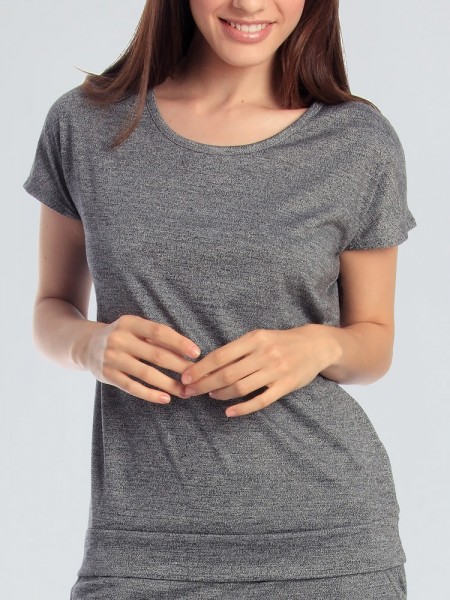 Sassa Elegant Melange: T-Shirt, grau