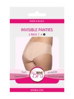 Bye Bra Invisible Panty: Slip im 2er Pack, nude + schwarz