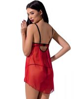 Passion Cherry: Ouvert-Babydoll, rot/schwarz