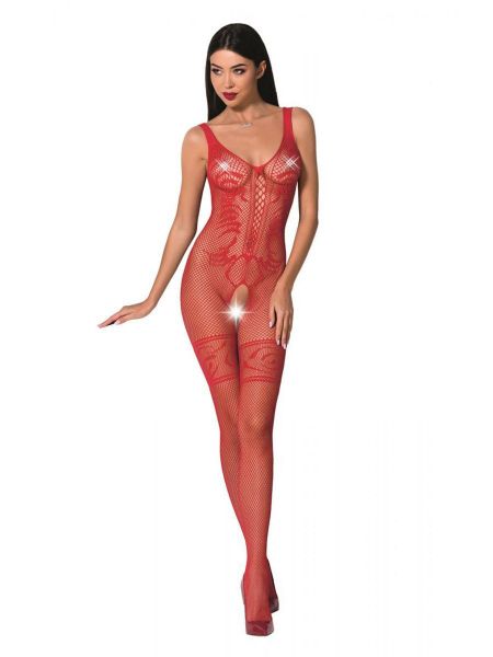 Passion BS069: Ouvert-Catsuit, rot