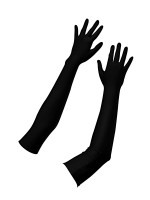 Satin-Handschuhe, schwarz