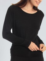Sassa Casual Comfort: Lounge Shirt, schwarz